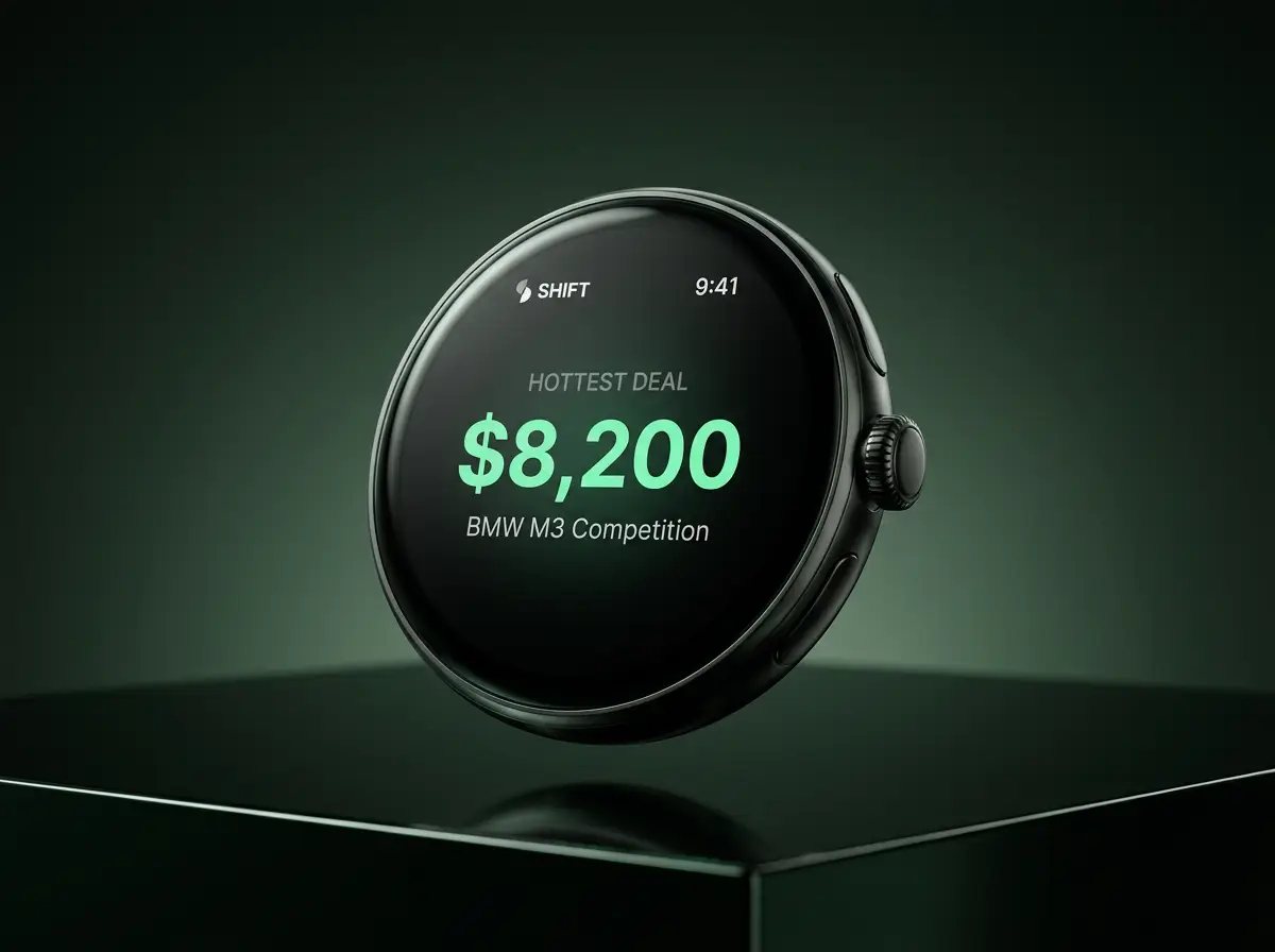 SHIFT smartwatch concept render — Wear OS